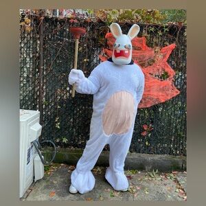 Rabbids Invasion Rabbid Bunny Deluxe Halloween Costume Adult Size Meduim